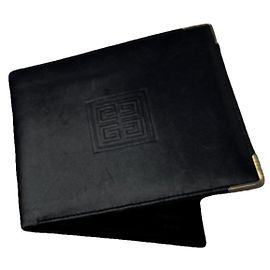 Givenchy GV3 Black Leather Wallet Black