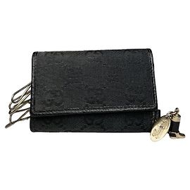 Borsa in cotone nero Gucci Nero