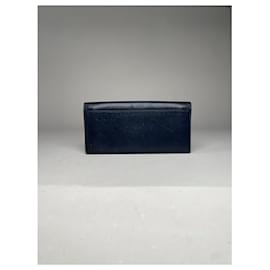 Céline-CELINE Wallets T.  Patent leather-Navy blue