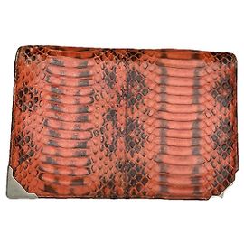 Alexander Wang Orange Leather Wallet Orange