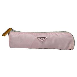 Bolsa de mão de poliéster rosa da Prada Rosa
