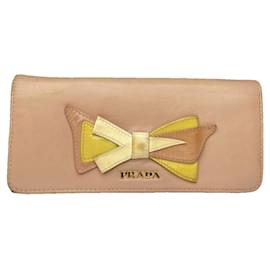 Prada Pink Leather Wallet Pink
