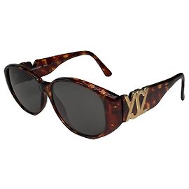 Óculos de sol de plástico marrom Yves Saint Laurent Marrom