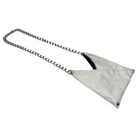 Bolsa de couro branco MM6 Branco