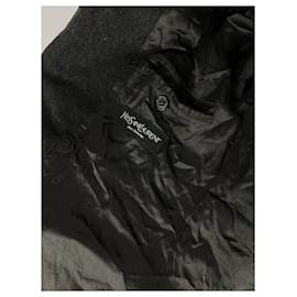 Yves Saint Laurent-YVES SAINT LAURENT Coats T.International L Wool-Black