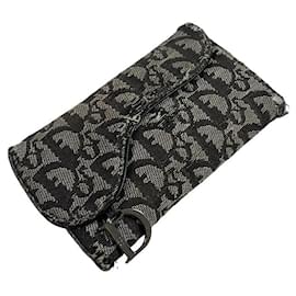 Cartera de algodón negro Dior Saddle Negro