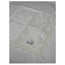 Céline-CELINE Silk handkerchief T.  Silk-White