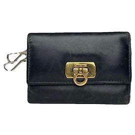Sac en cuir verni noir Salvatore Ferragamo Noir