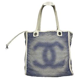 Bolsa de algodão branco Chanel Deauville Branco