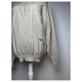 Balenciaga-Balenciaga Beige Wool Knitwear-Beige