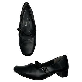 Autre Marque Non Signé / Unsigned Black Leather Heel Black