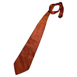 Cravate en soie orange Yves Saint Laurent Orange