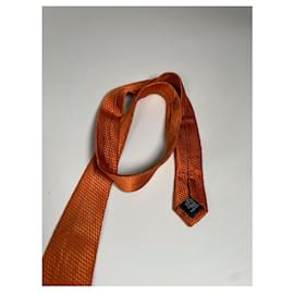 Yves Saint Laurent-YVES SAINT LAURENT Ties T.  Silk-Orange