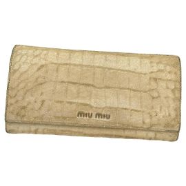 Cartera de cuero blanco Miu Miu Blanco