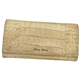 Miu Miu White Leather Wallet White