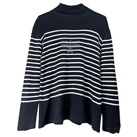 Schwarze Wollstrickware von Jean Paul Gaultier Schwarz