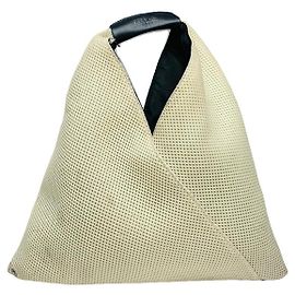 Sac à main en polyester beige MM6 Beige