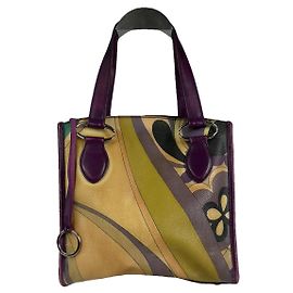 Sac à main en cuir violet Emilio Pucci Violet