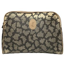 Clutch in pelle nera Yves Saint Laurent Nero
