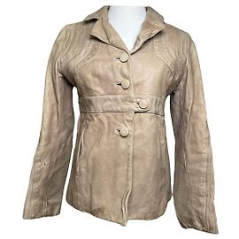 Marni Beige Leather Coat Beige
