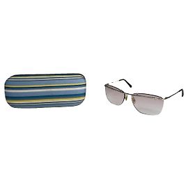 Versace Silberne Metallsonnenbrille Silber