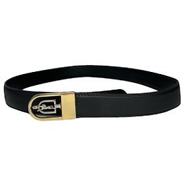 Cinto de couro preto Longchamp Preto