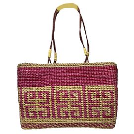 Bolsa de vime rosa Givenchy 4G Rosa