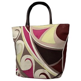 Bolsa de algodão multicolorida Emilio Pucci Multicor
