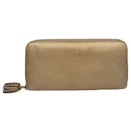 Loewe Puzzle Beige Leather Wallet Beige