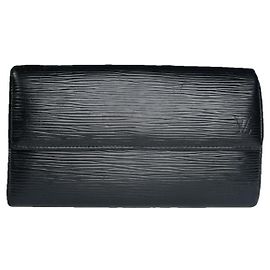 Louis Vuitton Twist Black Leather Wallet Black