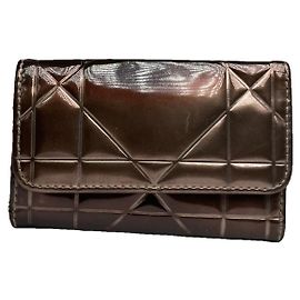 Bolsa de couro patente roxa Dior Diorama Roxo