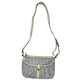 Céline Celine SAC 16 BESACE Bolso de Algodón Blanco Blanco