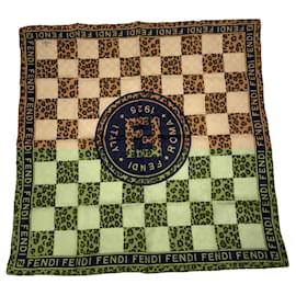 Fendi-FENDI Scarves T.  Silk-Brown