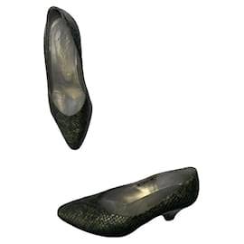 Talons en cuir vert Yves Saint Laurent Vert