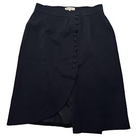 Falda de lana azul marino Dior Azul marino