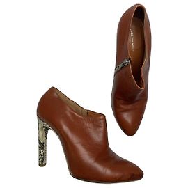 Dries Van Noten Brauner Lederabsatz Braun