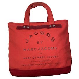 Bolsa de algodão vermelha The Tag Tote da Marc Jacobs Vermelho