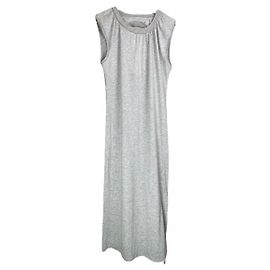 Vestido de algodón plateado MM6 Plata