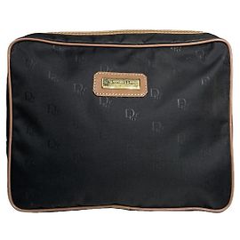 Dior Black Polyester Clutch Bag Black