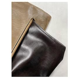 Fendi-FENDI Clutch bags T.  Leather-Brown