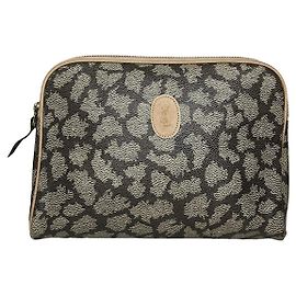 Yves Saint Laurent Black Leather Clutch Bag Black