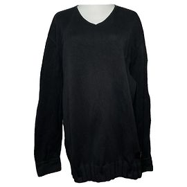 Moschino Schwarzes Baumwollstrick und Sweatshirt Schwarz