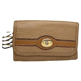 Bolso de cuero beige Dior Beige