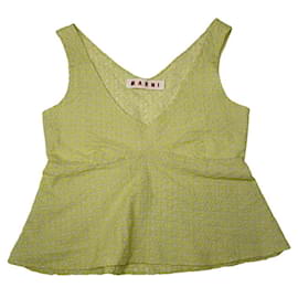 Top de algodón verde Marni Verde