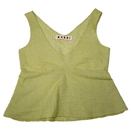 Top in cotone verde Marni Verde