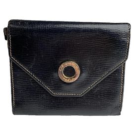 Céline Portafoglio in pelle nera Celine Triomphe Nero