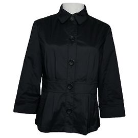 Courreges Courrèges schwarzer Polyester-Trenchcoat Schwarz