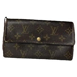 Cartera de cuero marrón Alexandra de Louis Vuitton Castaño