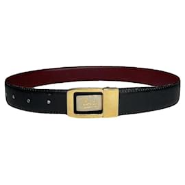 Céline-CELINE Belts T.cm 85 Leather-Dark red