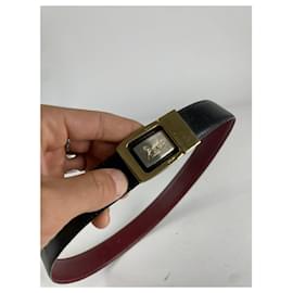 Céline-CELINE Belts T.cm 85 Leather-Dark red